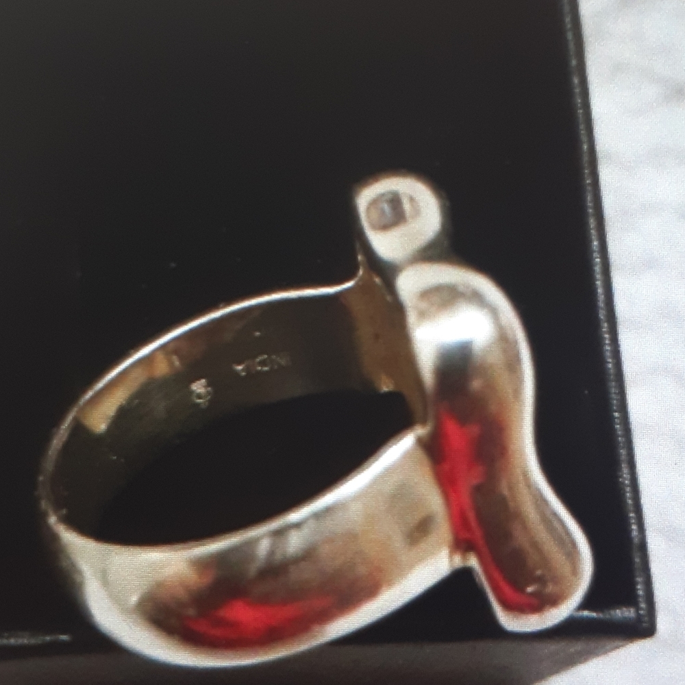 Solid Sterling Bold Square Ring - image 3